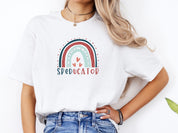 SPEDucator Boho Rainbow Tee-Neurodiversity, ADHD & Autism Awareness & Acceptance T-Shirt by Daily Bloom