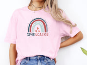 SPEDucator Boho Rainbow Tee-Neurodiversity, ADHD & Autism Awareness & Acceptance T-Shirt by Daily Bloom