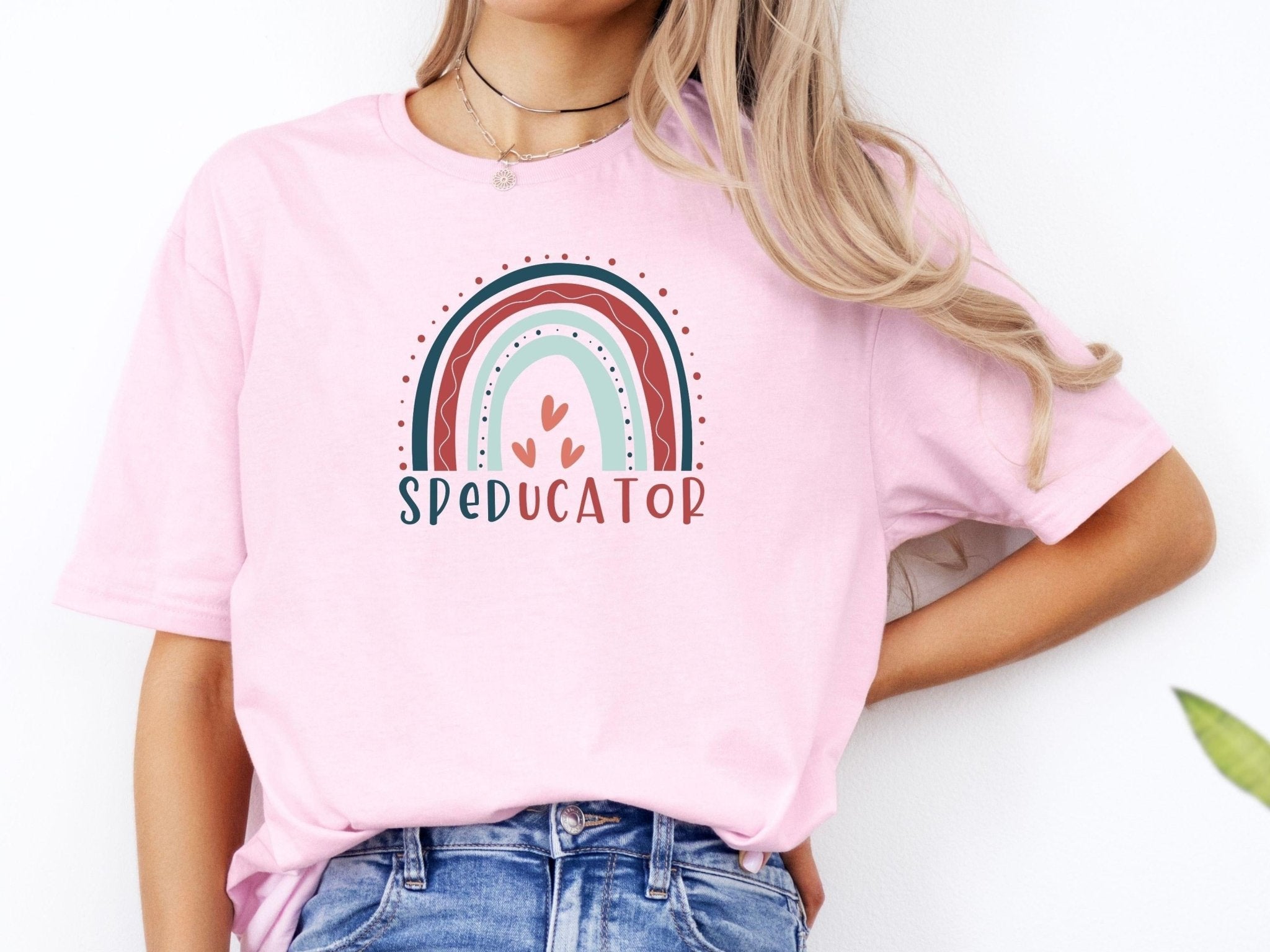 Autism T-Shirt - SPEDucator Boho Rainbow Tee - Daily Bloom