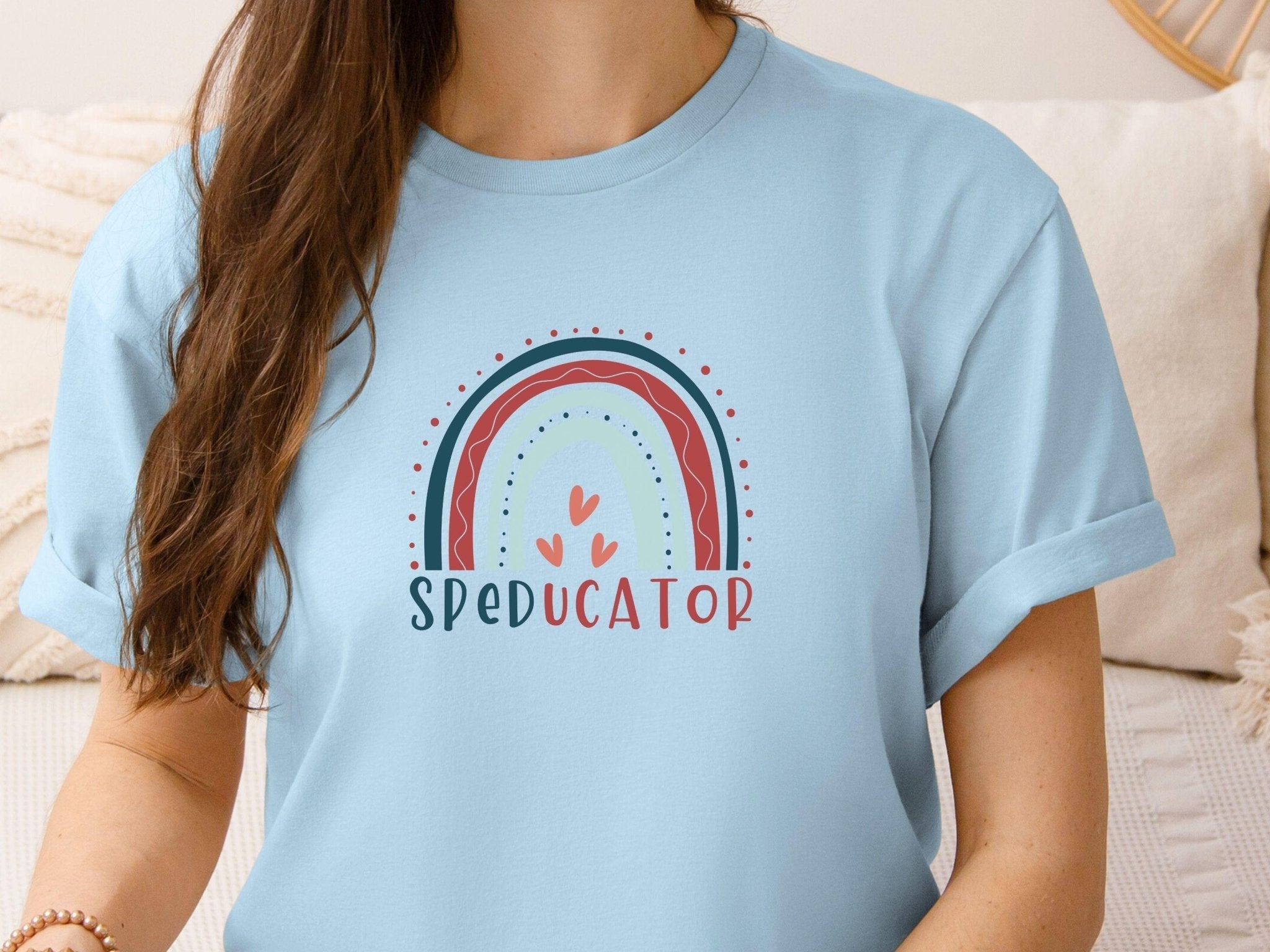 Autism T-Shirt - SPEDucator Boho Rainbow Tee - Daily Bloom