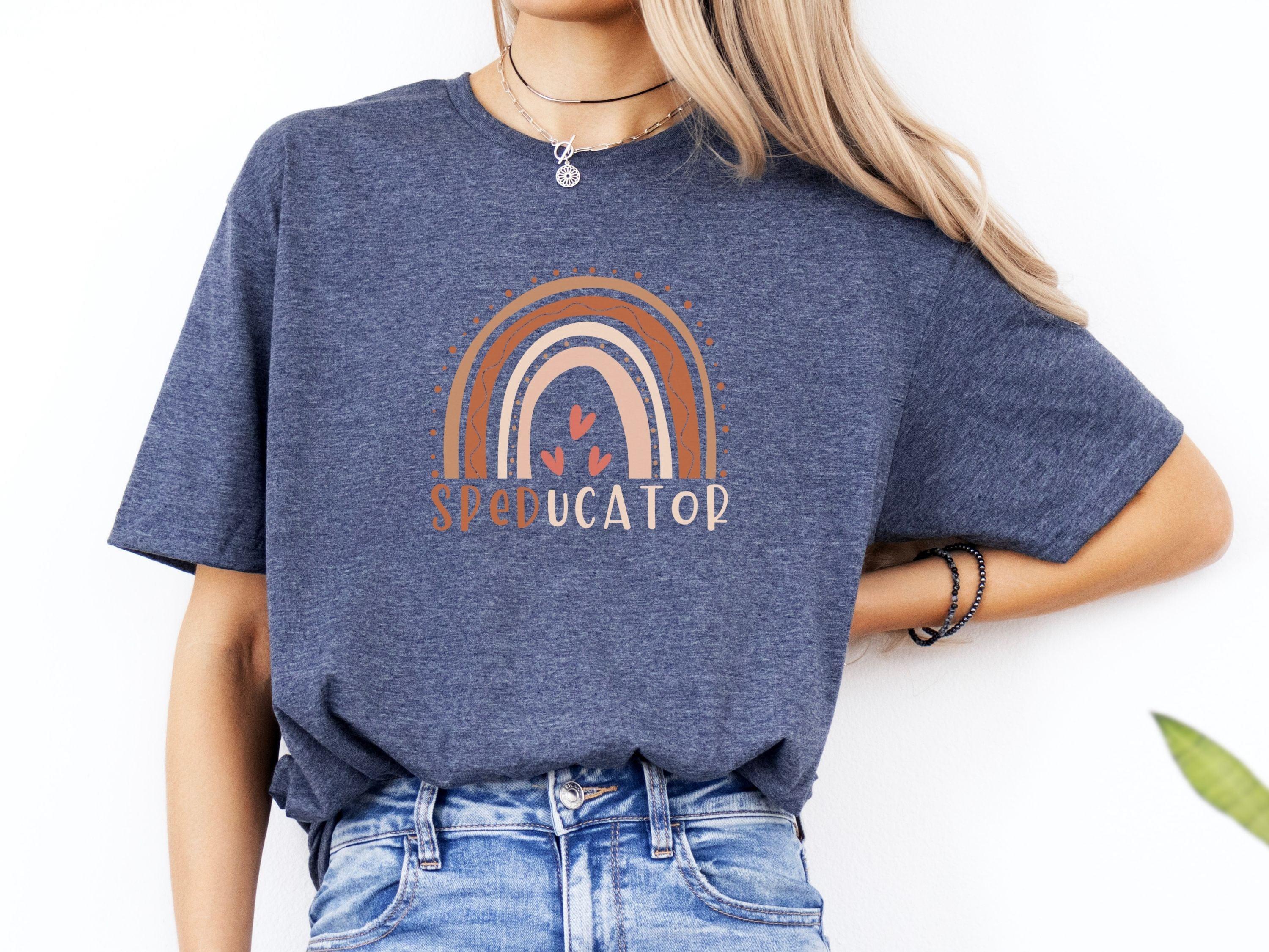 SPEDucator Boho Rainbow Tee-Neurodiversity, ADHD & Autism Awareness & Acceptance T-Shirt by Daily Bloom