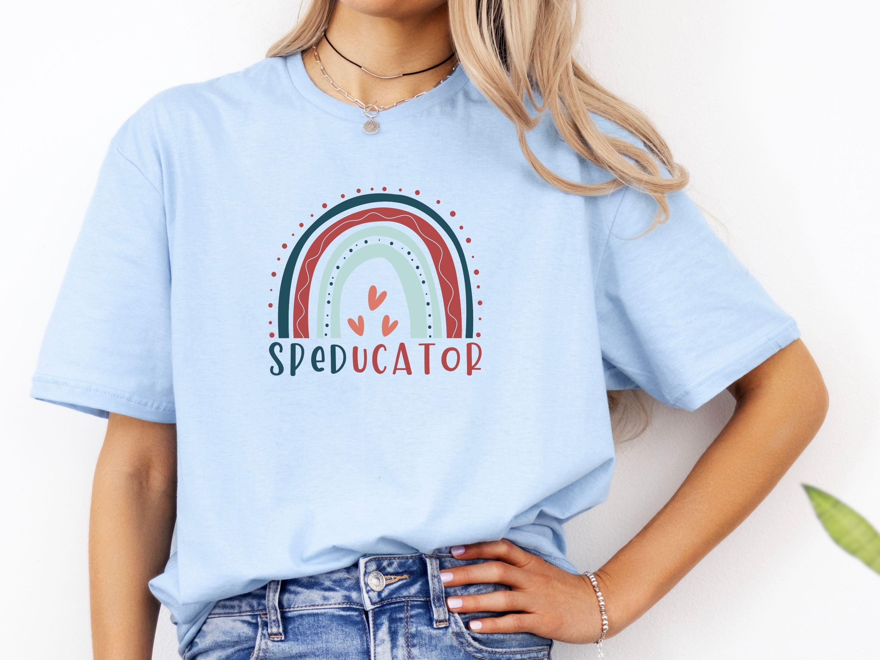 SPEDucator Boho Rainbow Tee-Neurodiversity, ADHD & Autism Awareness & Acceptance T-Shirt by Daily Bloom