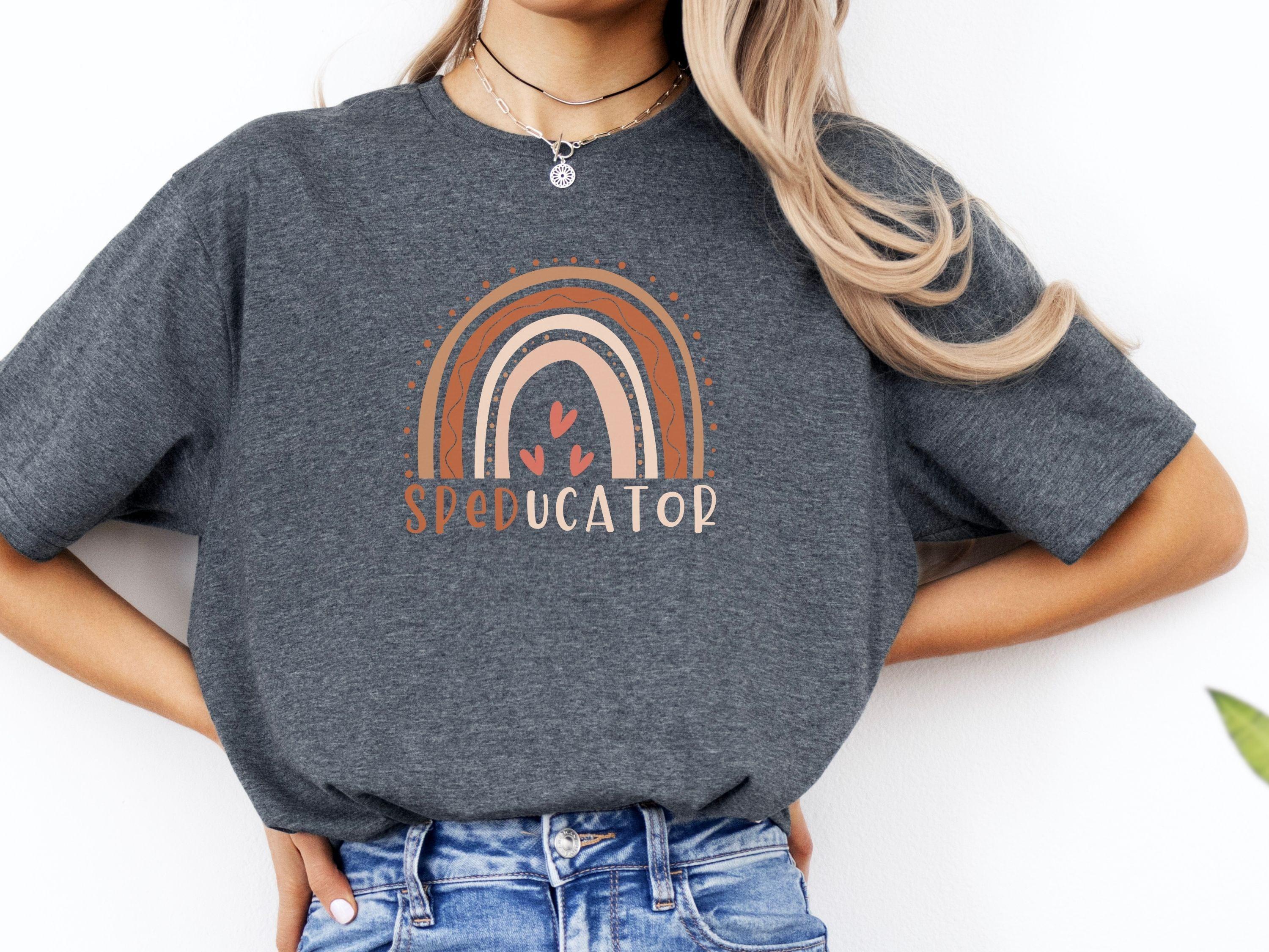SPEDucator Boho Rainbow Tee-Neurodiversity, ADHD & Autism Awareness & Acceptance T-Shirt by Daily Bloom
