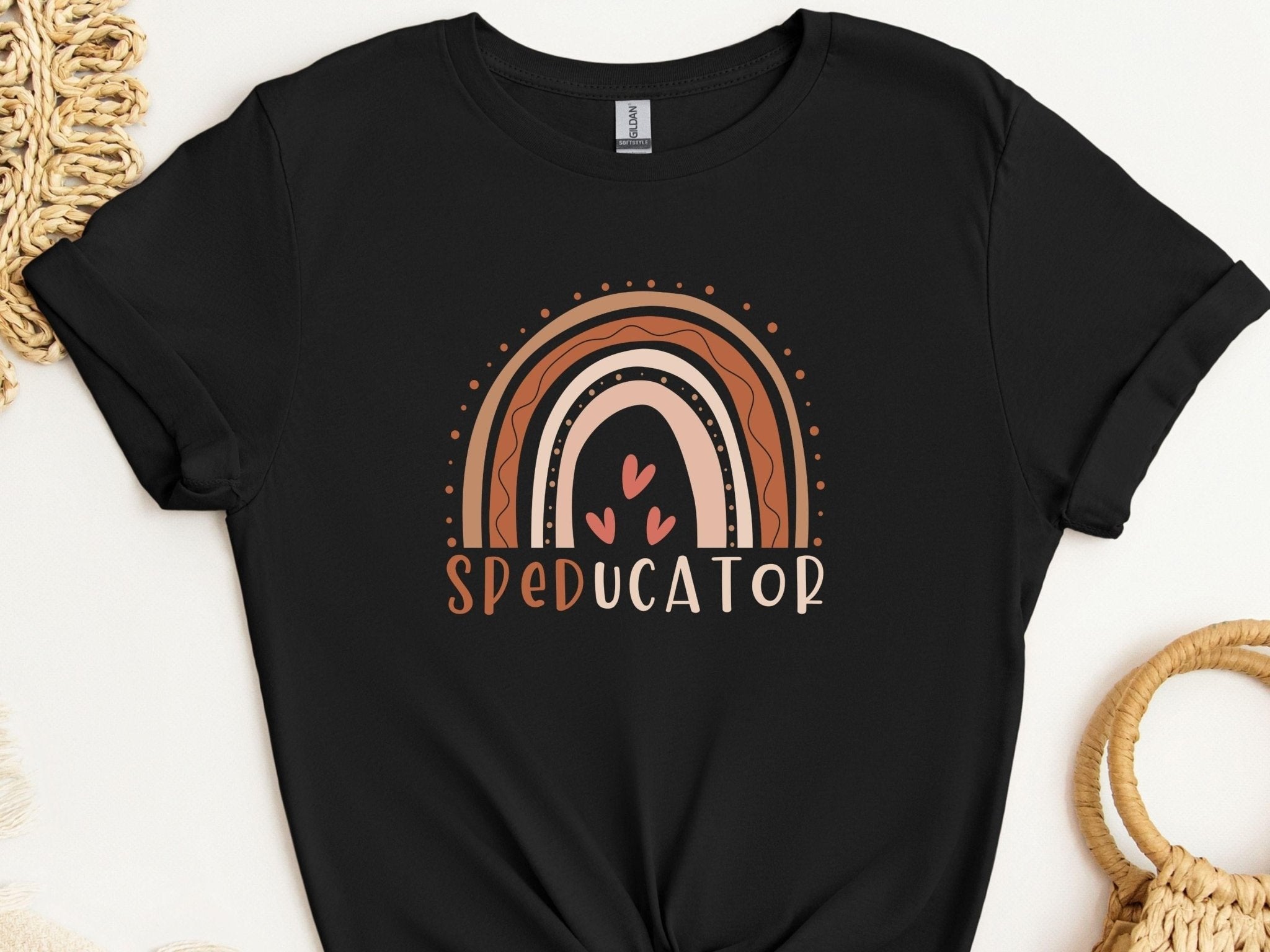 Autism T-Shirt - SPEDucator Boho Rainbow Tee - Daily Bloom