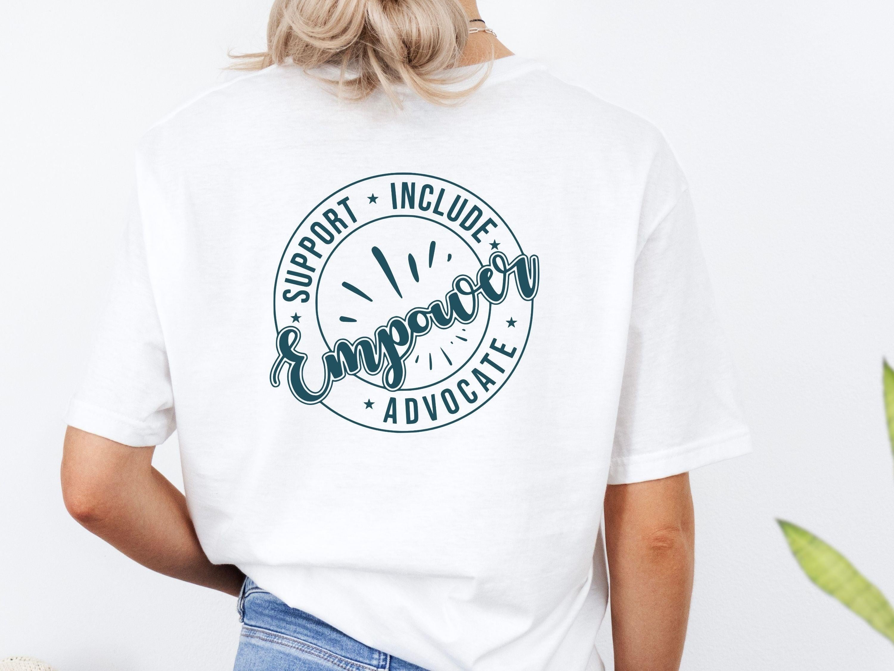 Support Include Advocate Empower Tee-Neurodiversity, ADHD & Autism Awareness & Acceptance T-Shirt by Daily Bloom