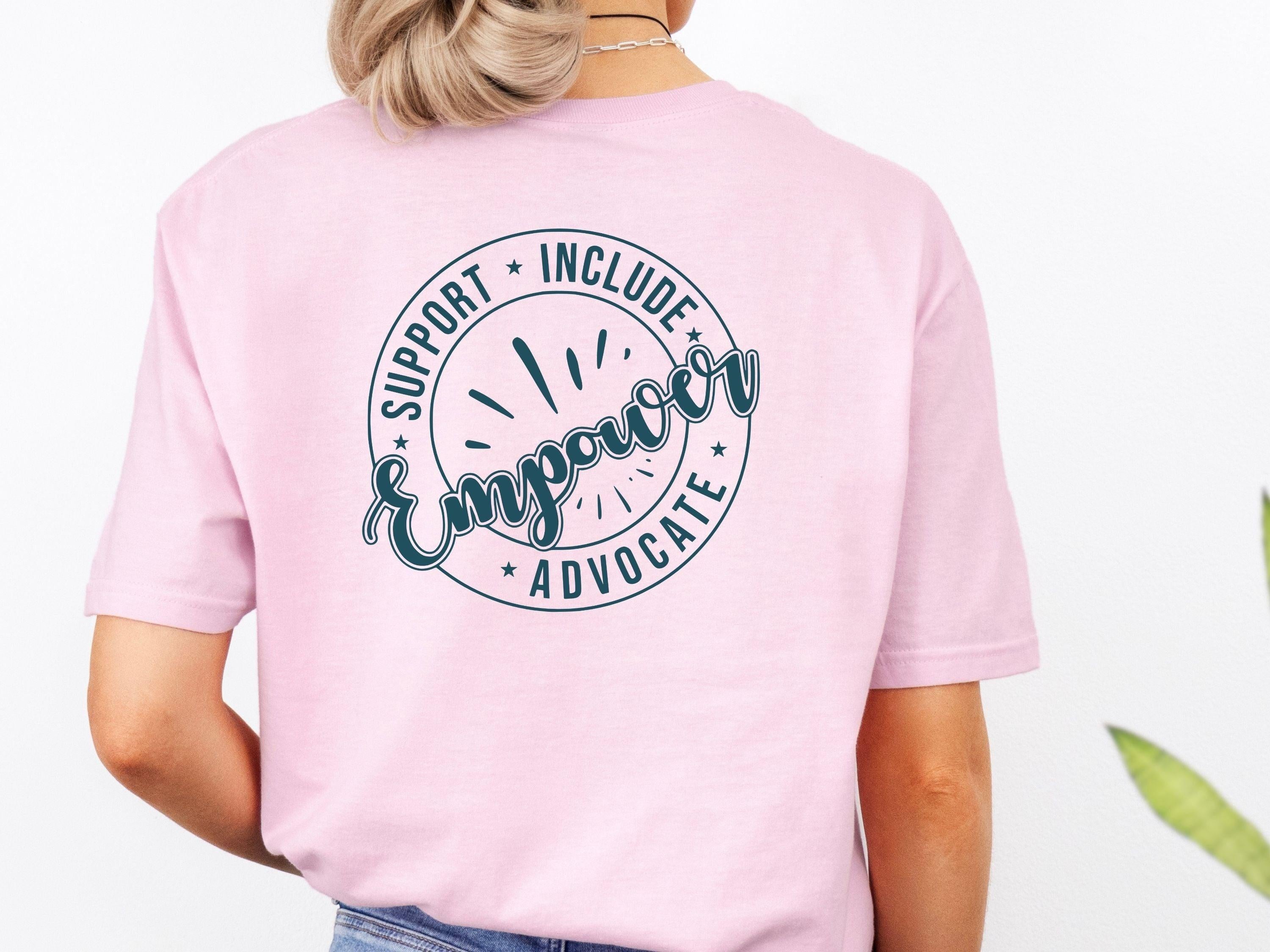 Support Include Advocate Empower Tee-Neurodiversity, ADHD & Autism Awareness & Acceptance T-Shirt by Daily Bloom