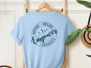 Support Include Advocate Empower Tee-Light Blue-Neurodiversity, ADHD & Autism Awareness & Acceptance T-Shirt by Daily Bloom