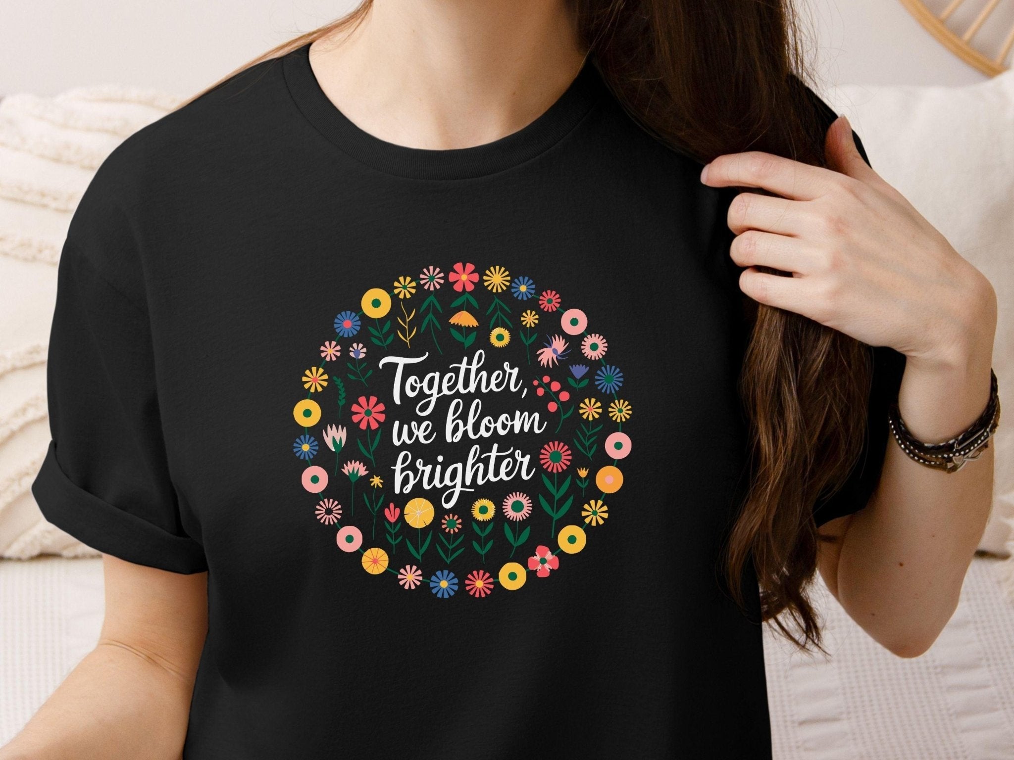 Autism T-Shirt - Together We Bloom Brighter Tee - Daily Bloom