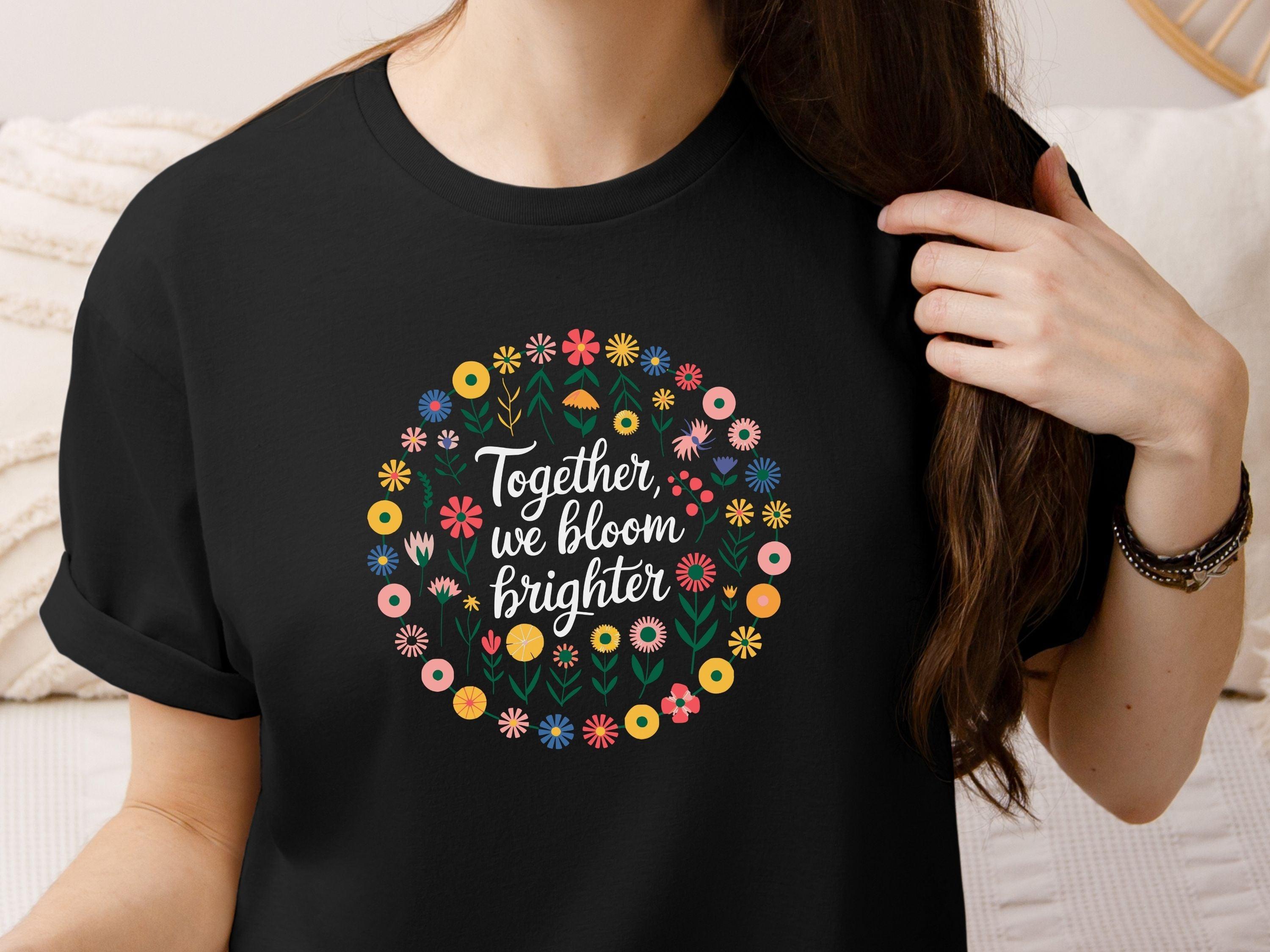 Together We Bloom Brighter Tee-Neurodiversity, ADHD & Autism Awareness & Acceptance T-Shirt by Daily Bloom