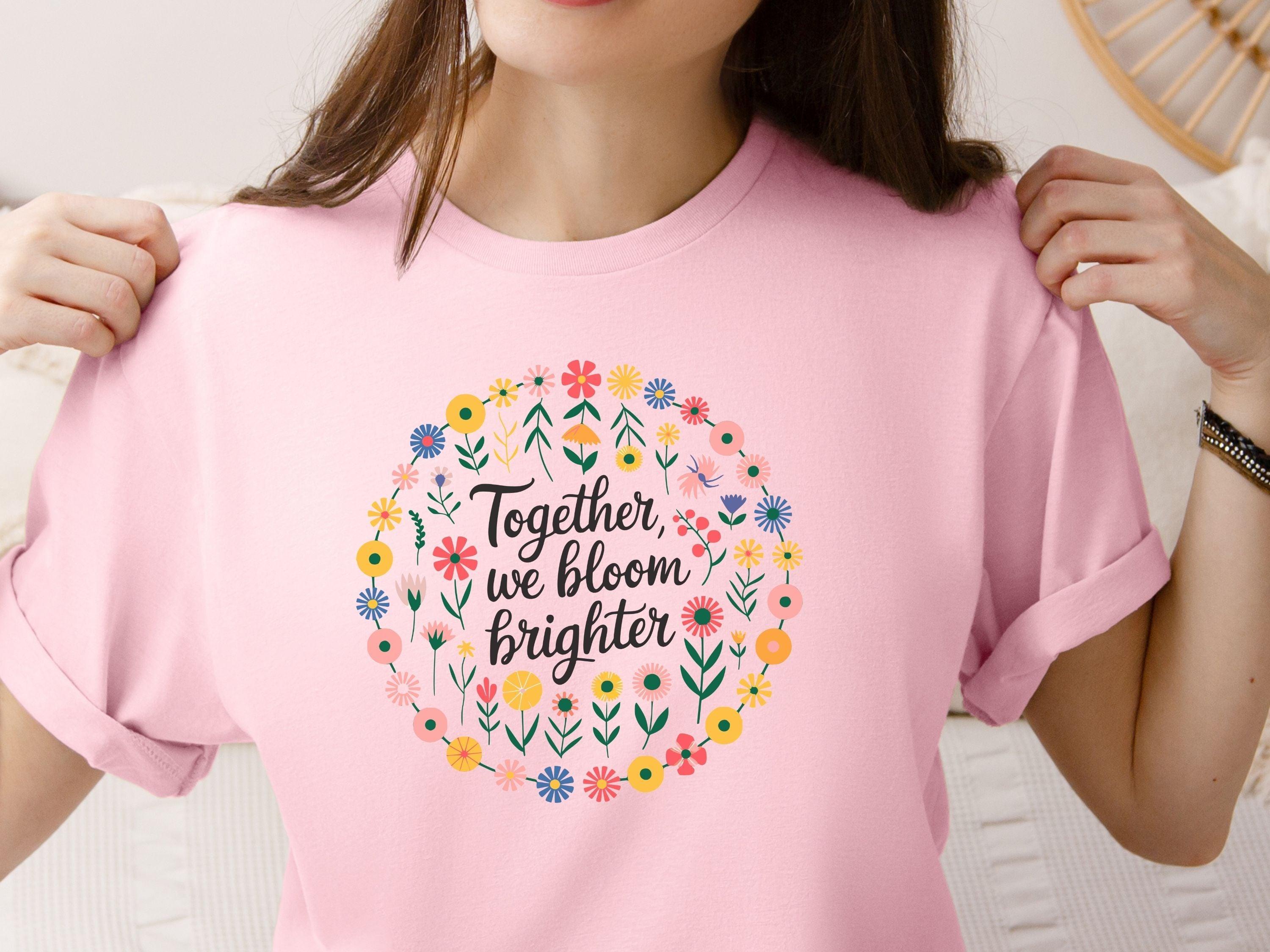 Together We Bloom Brighter Tee-Neurodiversity, ADHD & Autism Awareness & Acceptance T-Shirt by Daily Bloom