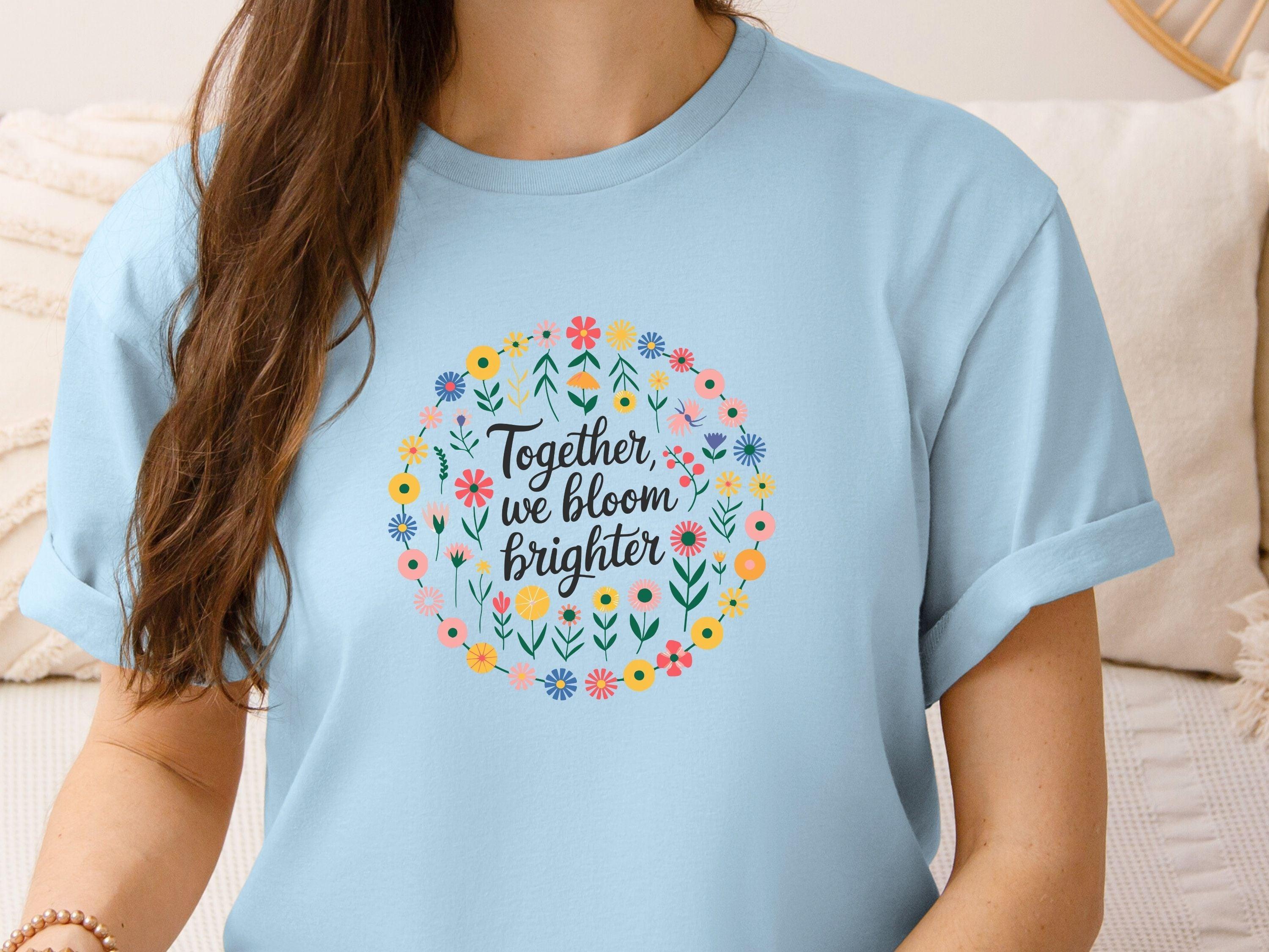 Together We Bloom Brighter Tee-Neurodiversity, ADHD & Autism Awareness & Acceptance T-Shirt by Daily Bloom