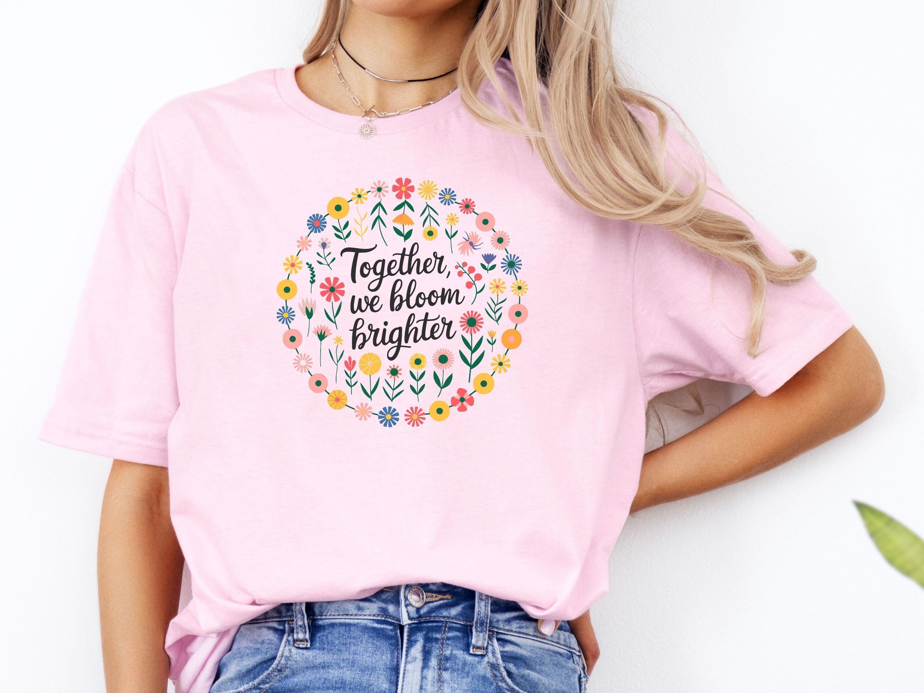 Together We Bloom Brighter Tee-Neurodiversity, ADHD & Autism Awareness & Acceptance T-Shirt by Daily Bloom