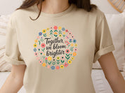 Together We Bloom Brighter Tee-Neurodiversity, ADHD & Autism Awareness & Acceptance T-Shirt by Daily Bloom