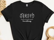 Where Acceptance Grows Love Blooms WildflowersTee-Black-Neurodiversity, ADHD & Autism Awareness & Acceptance T-Shirt by Daily Bloom