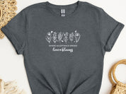 Where Acceptance Grows Love Blooms WildflowersTee-Dark Heather Grey-Neurodiversity, ADHD & Autism Awareness & Acceptance T-Shirt by Daily Bloom
