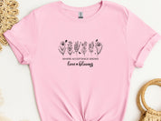 Where Acceptance Grows Love Blooms WildflowersTee-Light Pink-Neurodiversity, ADHD & Autism Awareness & Acceptance T-Shirt by Daily Bloom