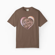 Autism T-Shirt By Daily Bloom You Belong Here Comfort Colors Tee Espresso / S