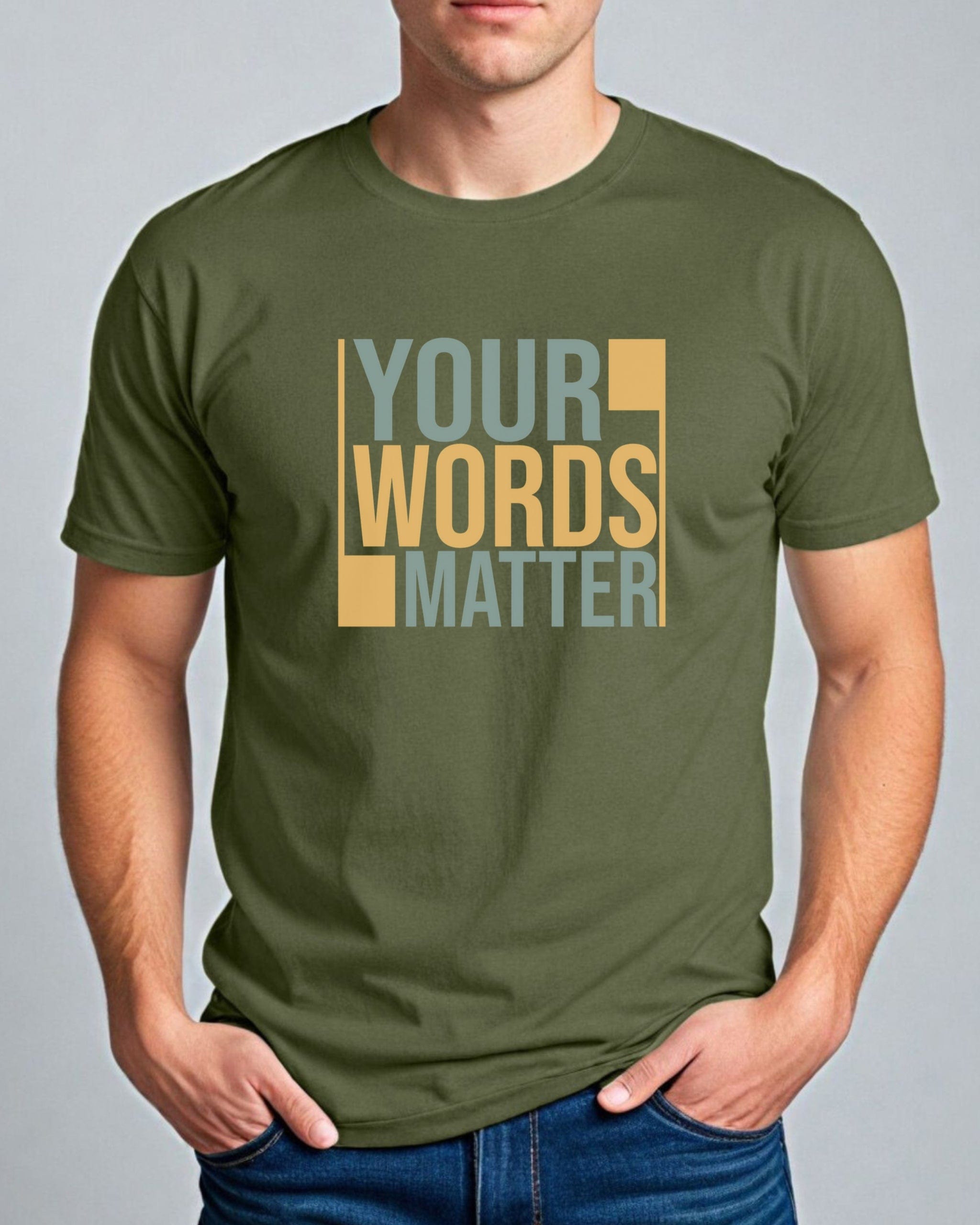 Your Words Matter - Bold Statement Tee-Neurodiversity, ADHD & Autism Awareness & Acceptance T-Shirt by Daily Bloom