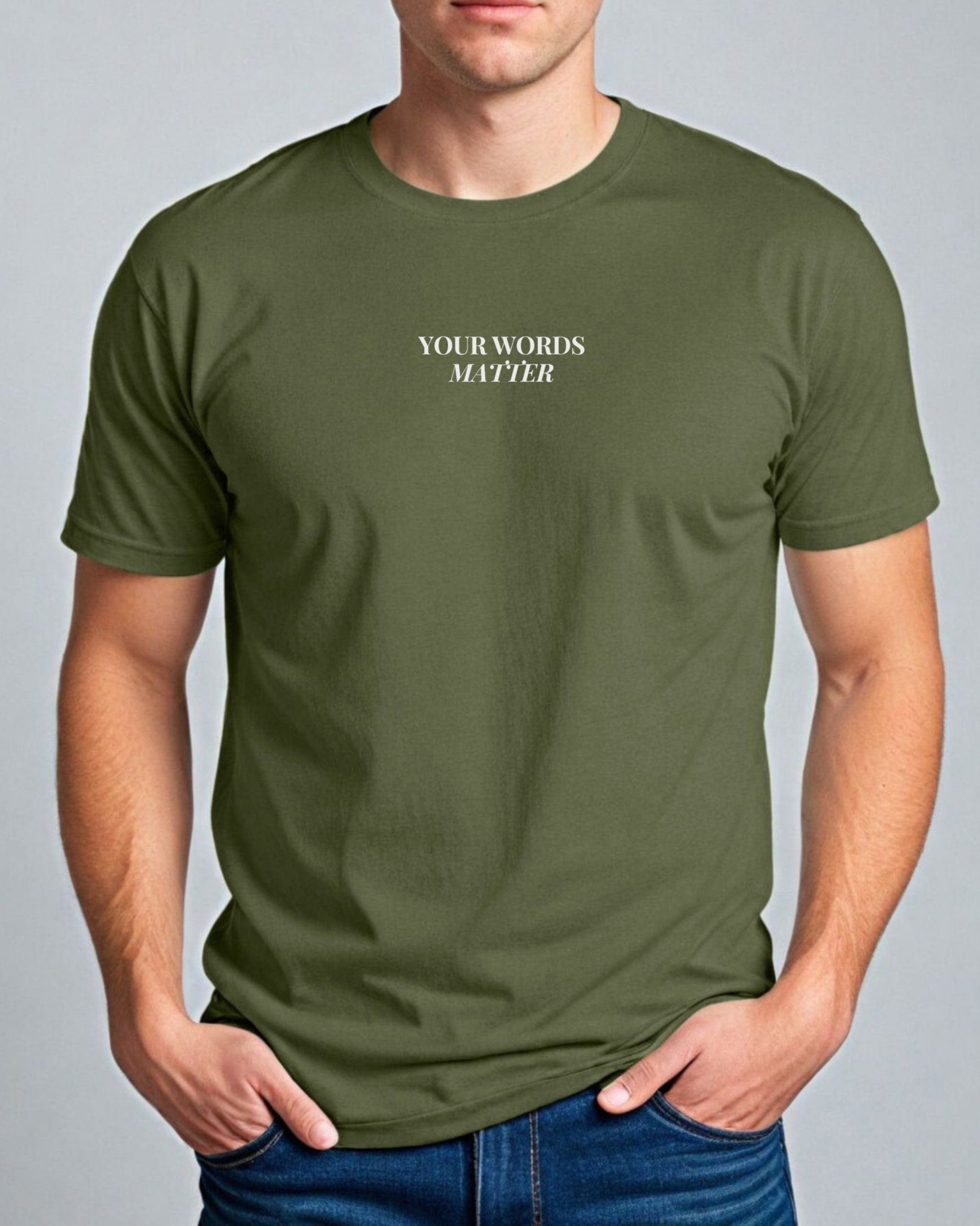 Your Words Matter Tee-Neurodiversity, ADHD & Autism Awareness & Acceptance T-Shirt by Daily Bloom