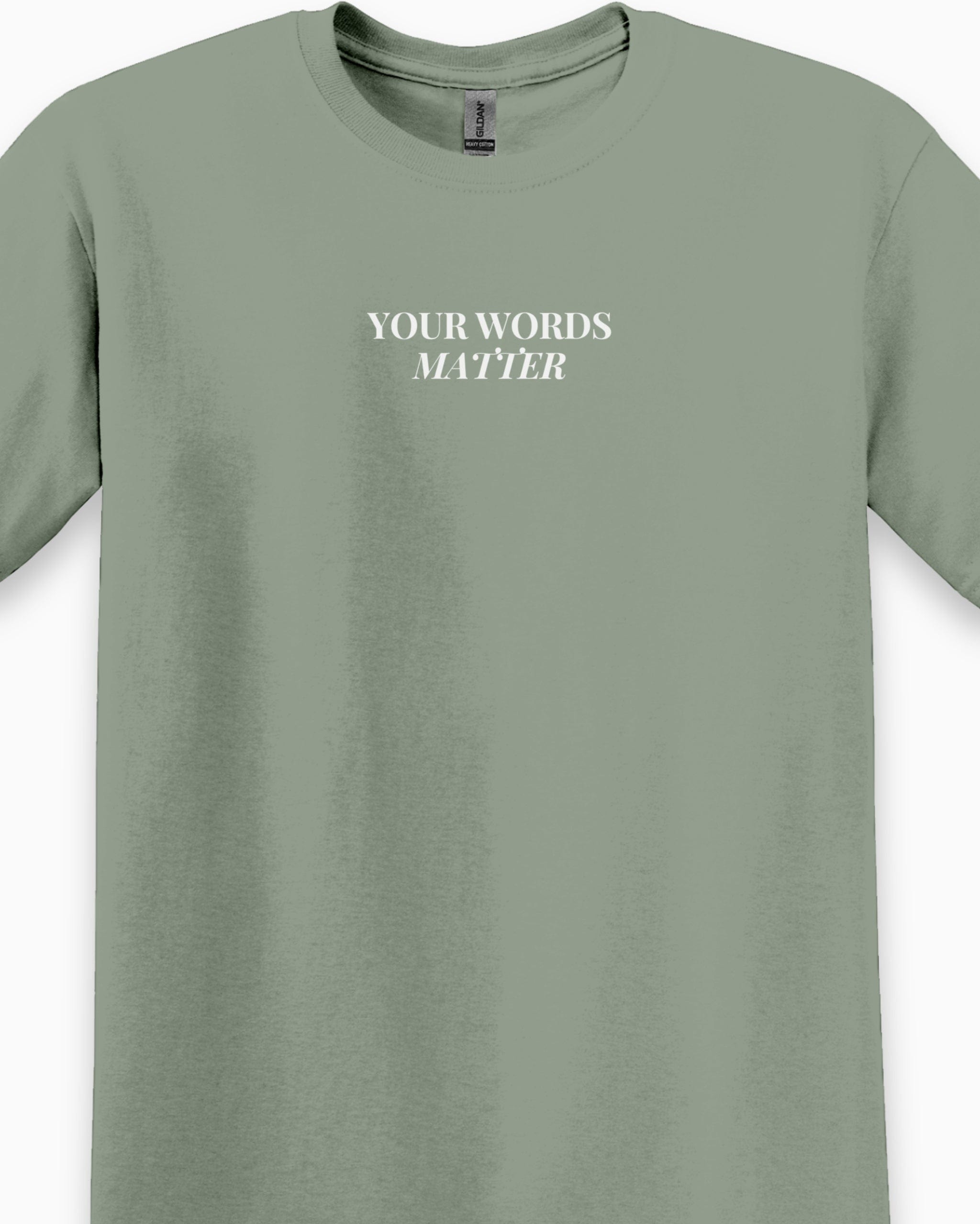 Your Words Matter Tee-Neurodiversity, ADHD & Autism Awareness & Acceptance T-Shirt by Daily Bloom