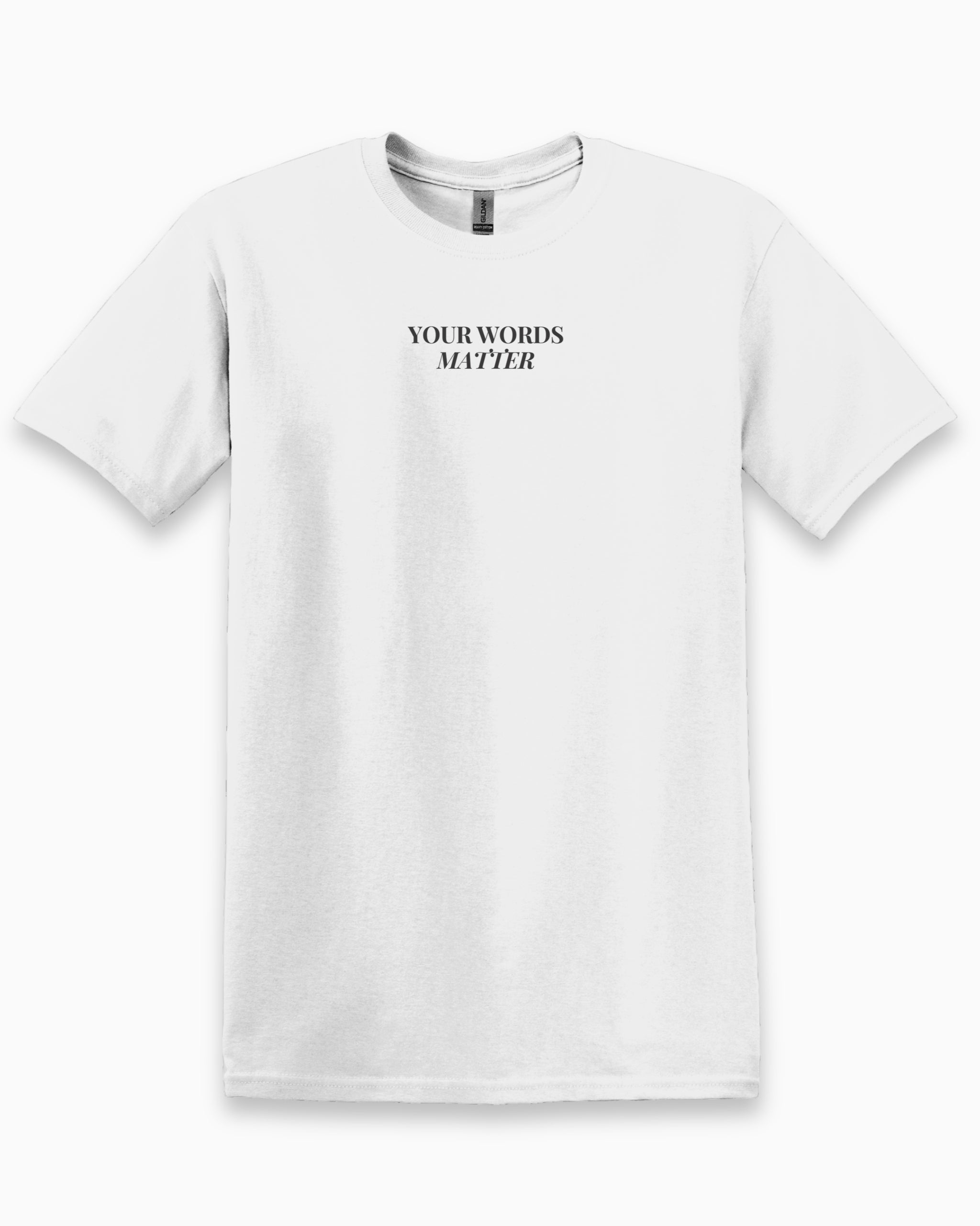 Your Words Matter Tee-White-Neurodiversity, ADHD & Autism Awareness & Acceptance T-Shirt by Daily Bloom