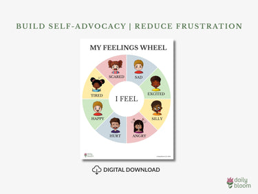 Autism Digital Download - Feelings Wheel - Daily Bloom