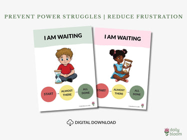 Autism Digital Download - I Am Waiting Card - Daily Bloom