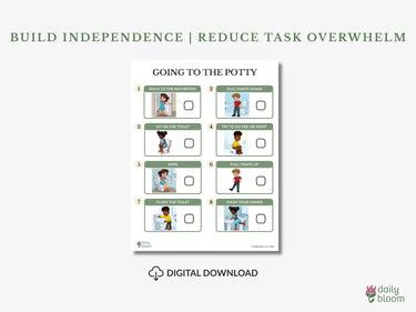 Autism Digital Download - Potty Training Visual Schedule - Daily Bloom