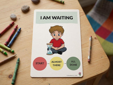 Autism Digital Download - I Am Waiting Card - Daily Bloom