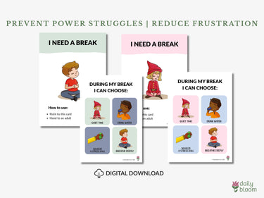 Autism Digital Download - I Need a Break Card - Daily Bloom