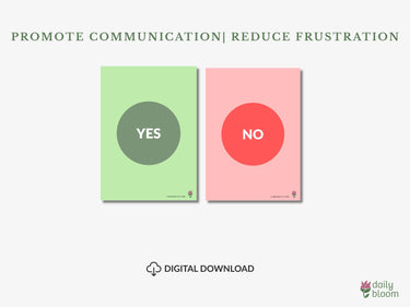Autism Digital Download - Yes/No Visual Cards - Daily Bloom