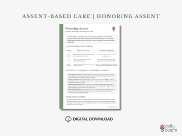 Autism Digital Download - Assent-Based Care Guide - Daily Bloom