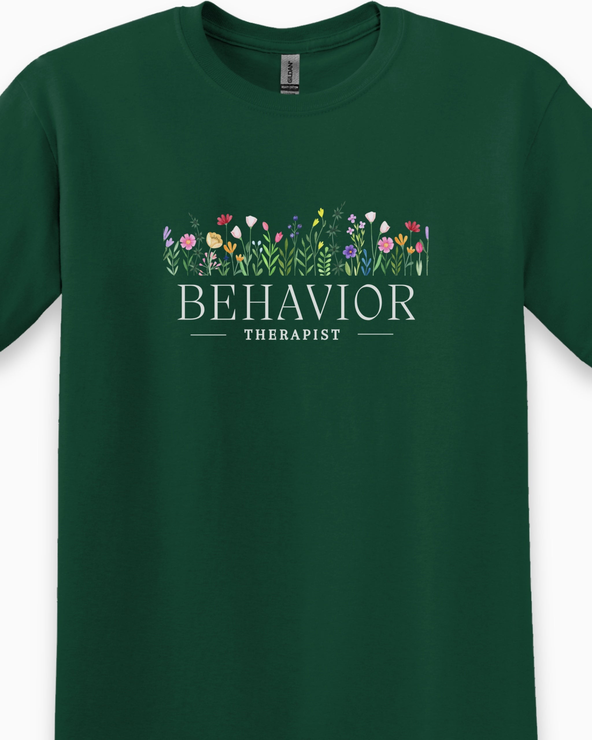 Behavior Therapist Floral Tee-Neurodiversity, ADHD & Autism Awareness & Acceptance T-Shirt by Daily Bloom