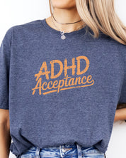 ADHD Acceptance Grunge Style Tee-Neurodiversity, ADHD & Autism Awareness & Acceptance T-Shirt by Daily Bloom