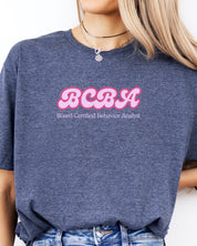 BCBA Groovy Tee-Neurodiversity, ADHD & Autism Awareness & Acceptance T-Shirt by Daily Bloom