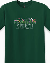 Speech Therapist Floral Tee-Neurodiversity, ADHD & Autism Awareness & Acceptance T-Shirt by Daily Bloom
