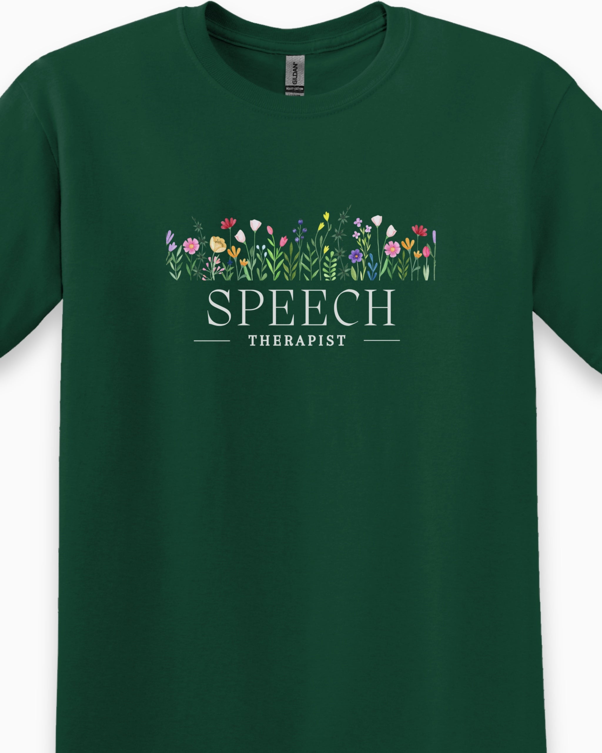 Speech Therapist Floral Tee-Neurodiversity, ADHD & Autism Awareness & Acceptance T-Shirt by Daily Bloom