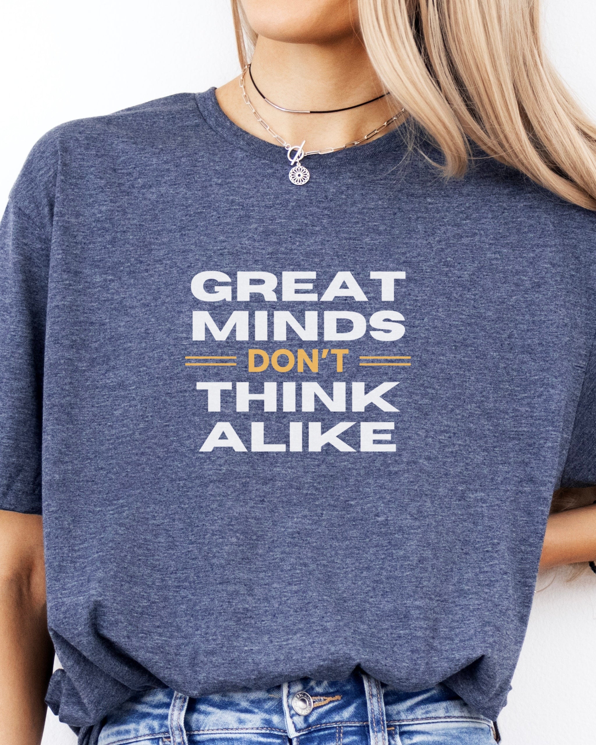 Great Minds Don't Think Alike Tee-Neurodiversity, ADHD & Autism Awareness & Acceptance T-Shirt by Daily Bloom