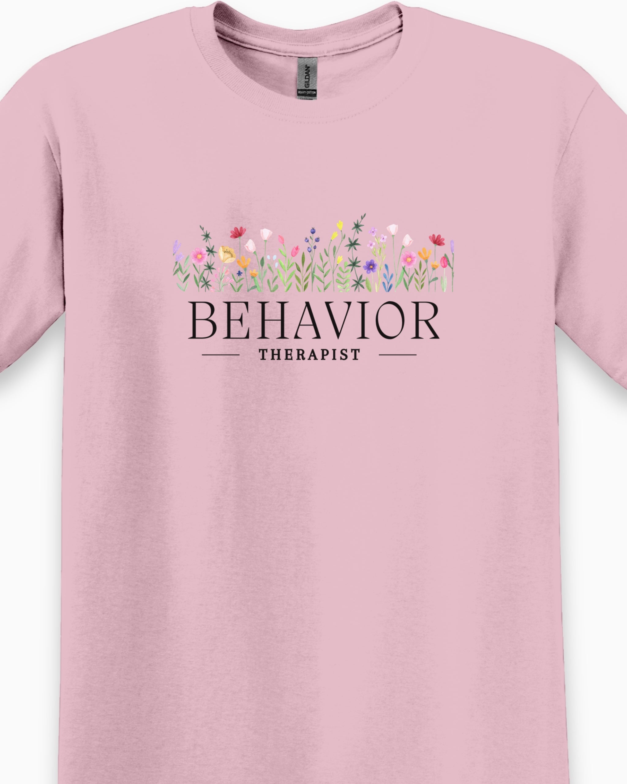 Behavior Therapist Floral Tee-Neurodiversity, ADHD & Autism Awareness & Acceptance T-Shirt by Daily Bloom