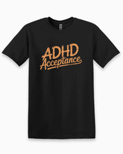 ADHD Acceptance Grunge Style Tee-Black-Neurodiversity, ADHD & Autism Awareness & Acceptance T-Shirt by Daily Bloom