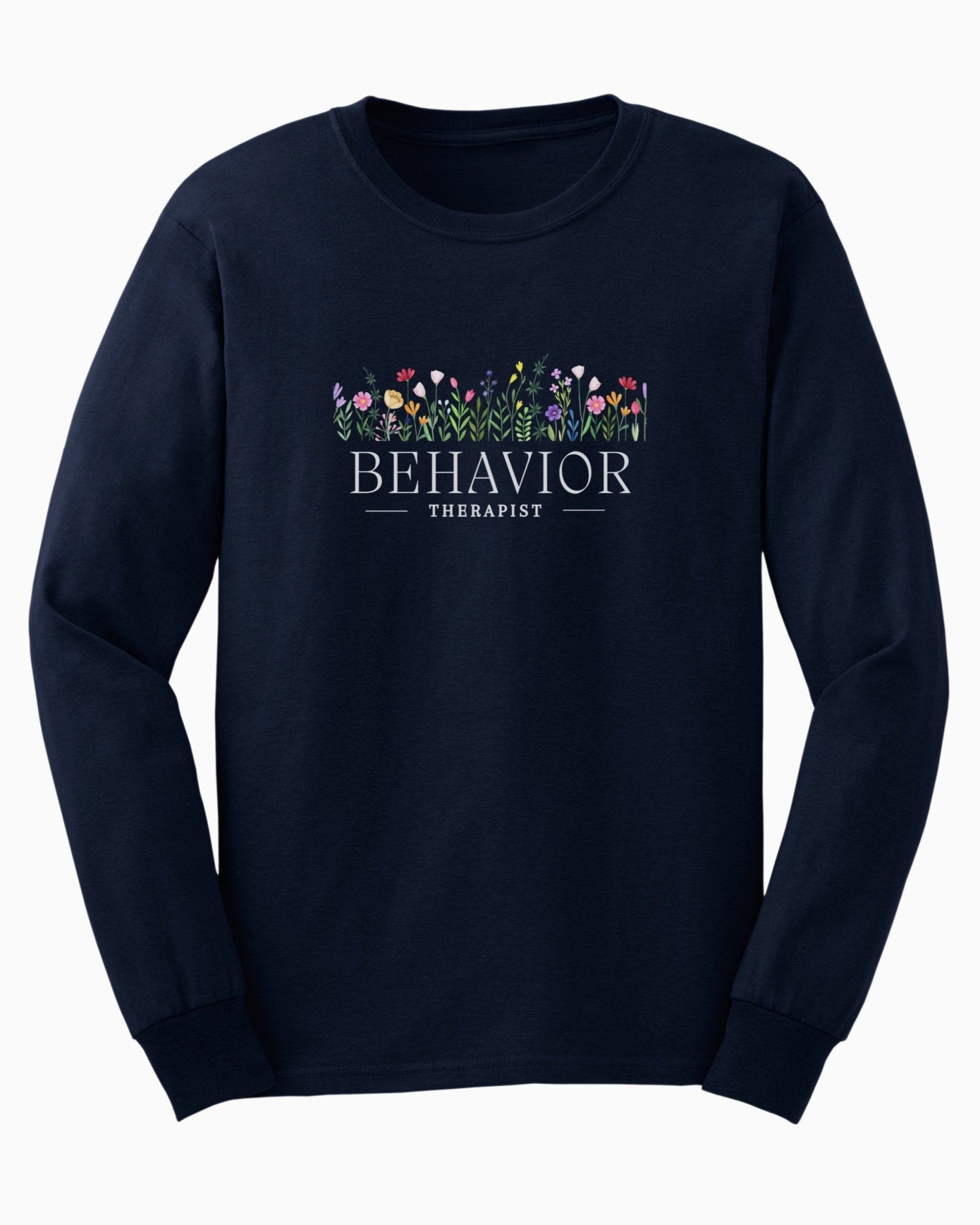 Autism Long - sleeve - Behavior Therapist Floral Long Sleeve T-Shirt - Daily Bloom