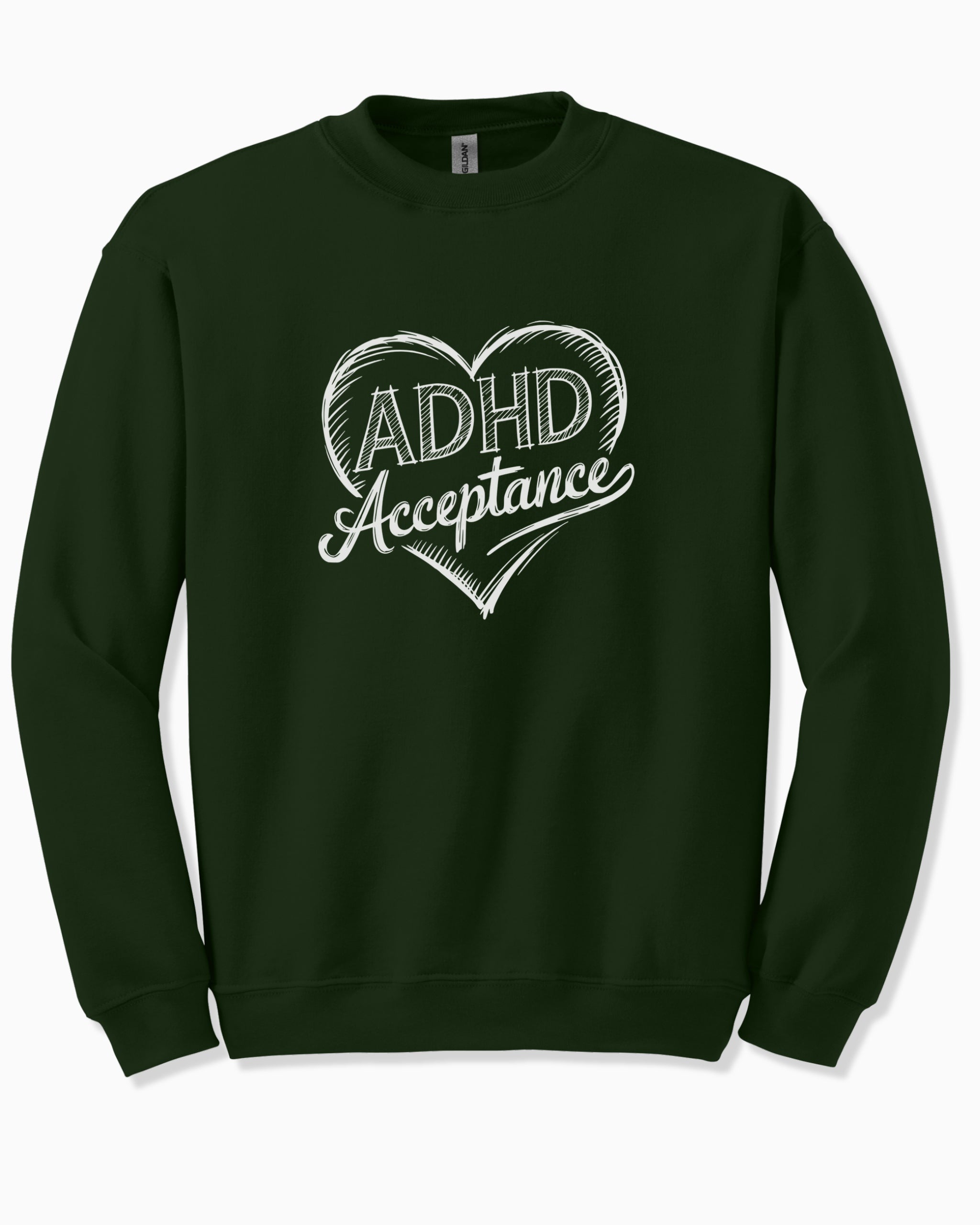 ADHD Acceptance Love Heart Sketch Sweatshirt