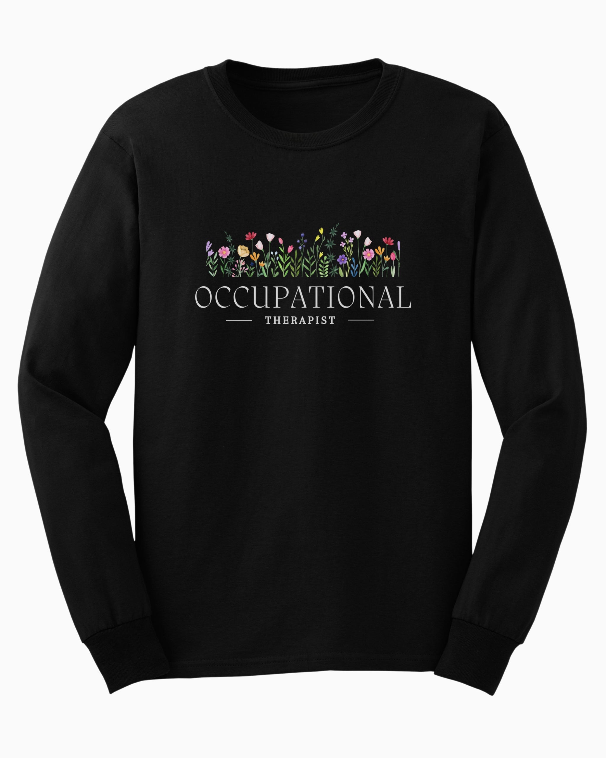 Occupational Therapist Floral Long Sleeve T-Shirt