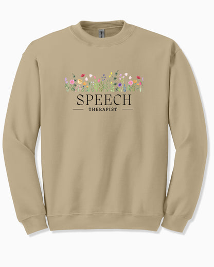 Speech Therapist Floral Sweatshirt