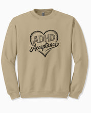 ADHD Acceptance Love Heart Sketch Sweatshirt