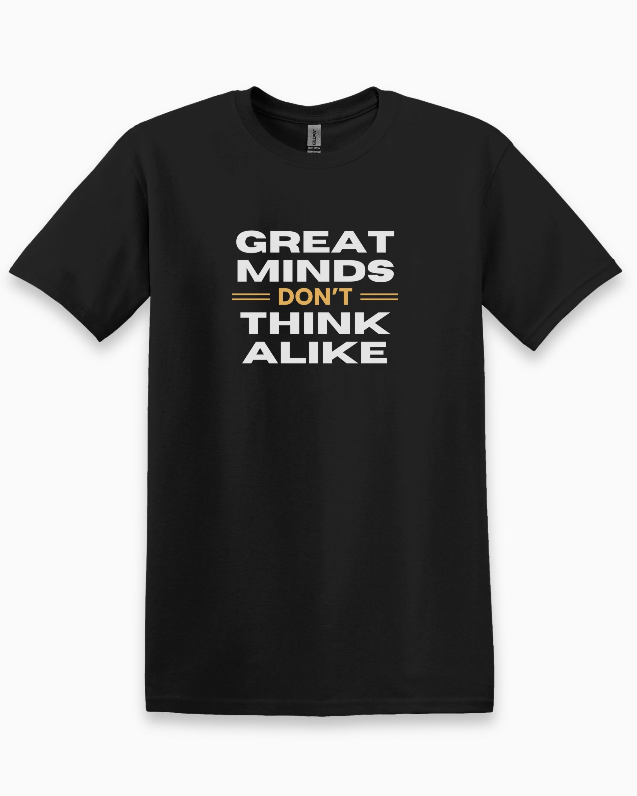 Great Minds Don't Think Alike Tee-Black-Neurodiversity, ADHD & Autism Awareness & Acceptance T-Shirt by Daily Bloom