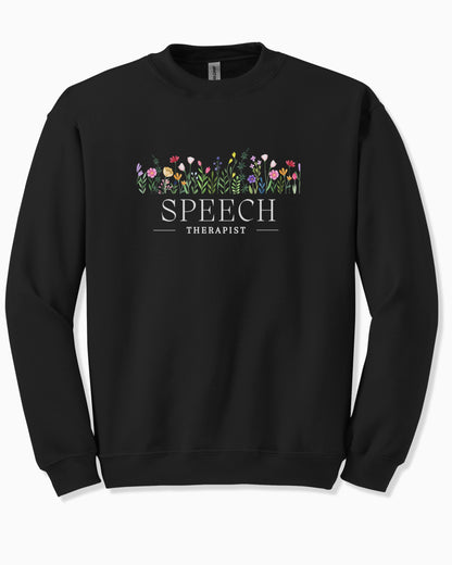 Speech Therapist Floral Sweatshirt