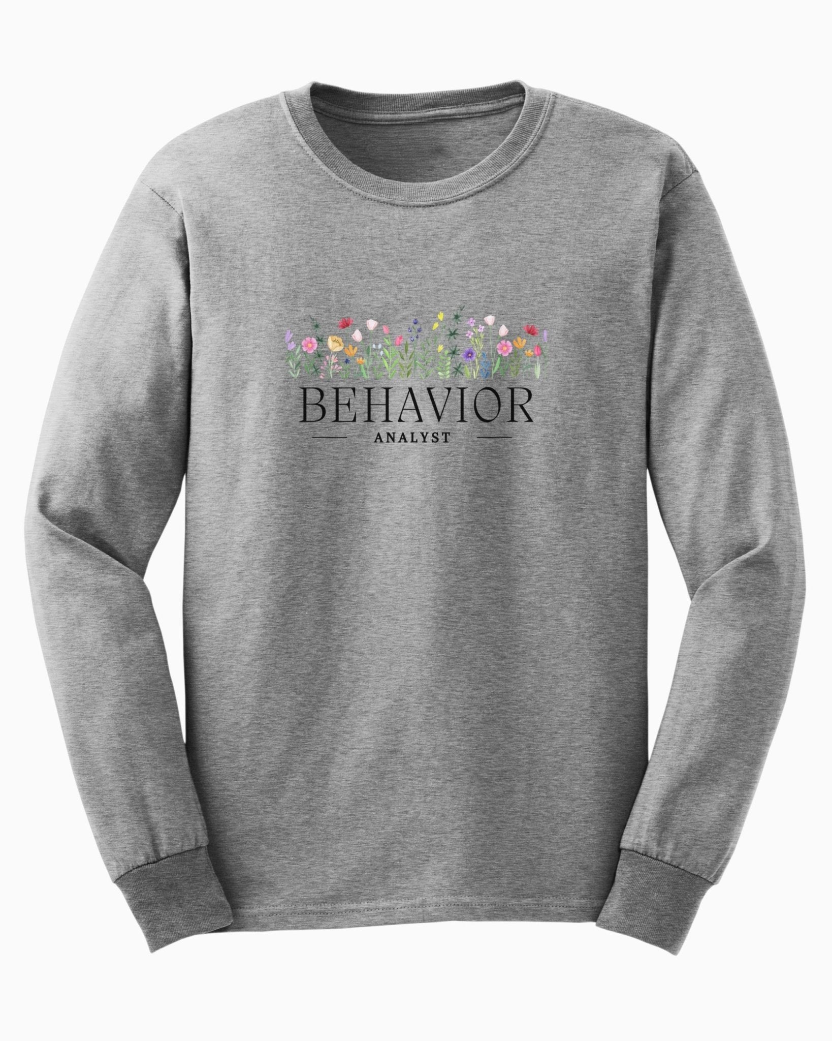 Autism Long - sleeve - Behavior Analyst Floral Long Sleeve T-Shirt - Daily Bloom
