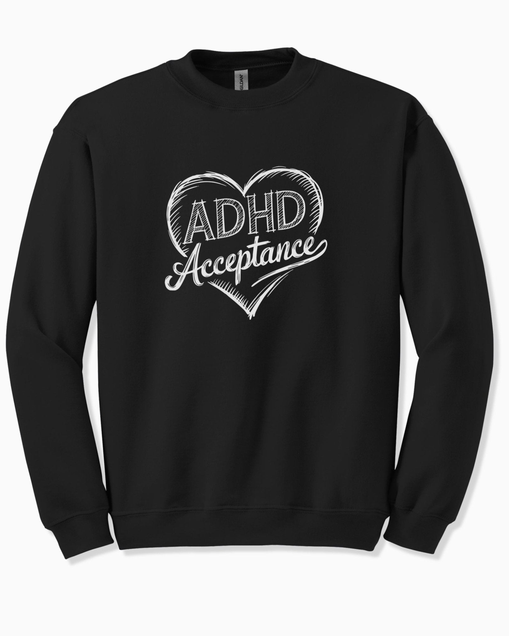 Autism Sweatshirt - ADHD Acceptance Love Heart Sketch Sweatshirt - Daily Bloom