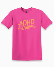 ADHD Acceptance Grunge Style Tee-Heliconia-Neurodiversity, ADHD & Autism Awareness & Acceptance T-Shirt by Daily Bloom